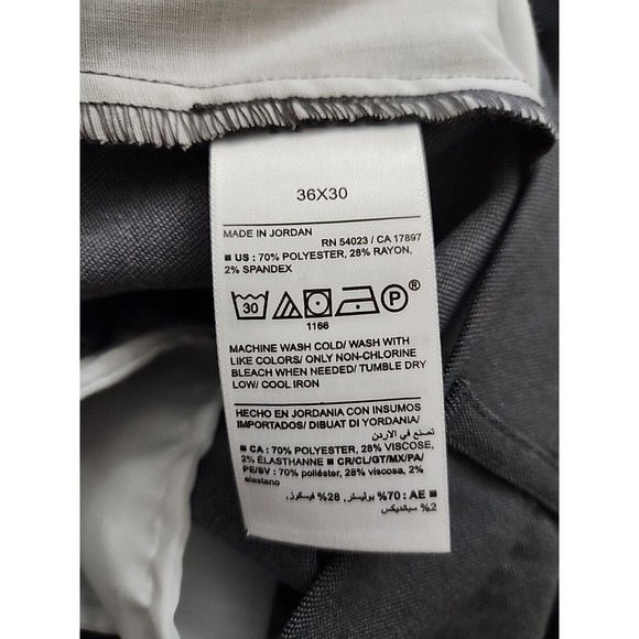 Old Navy Athletic Dress Pants Mens 36x30 Gray Built in Flex Stretch NEW - Picture 5 of 7